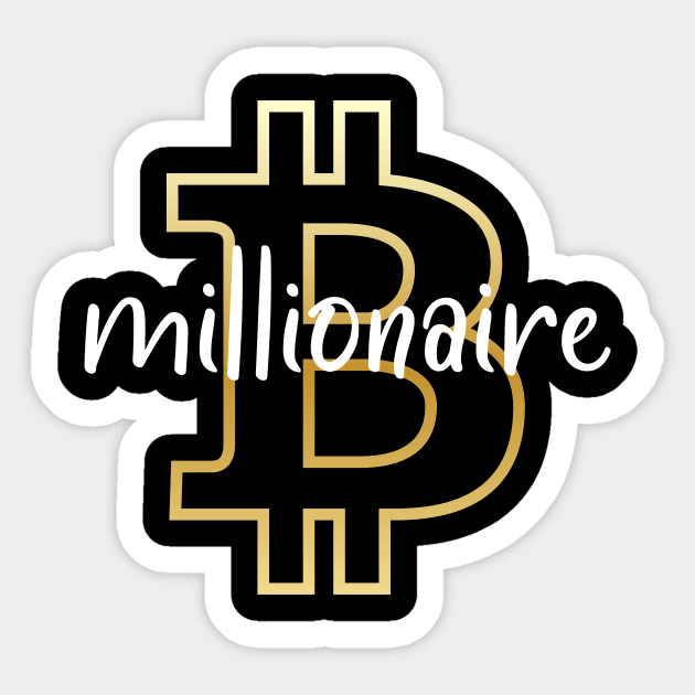 Bitcoin Millionaire Sticker by NotSoGoodStudio